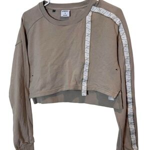 Gymshark Beige Cropped Sweatshirt